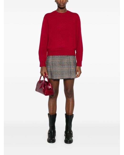 DUNST Red Wool Crewneck Sweater