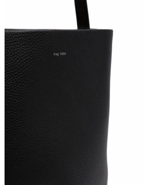 The Row Black Park Tote Large Leather Tote Bag
