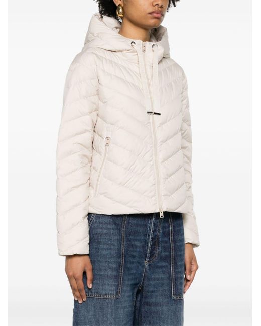 Woolrich Natural Chevron Hooded Jacket