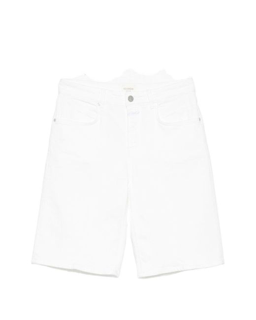 Closed White Cotton Bermuda Shorts