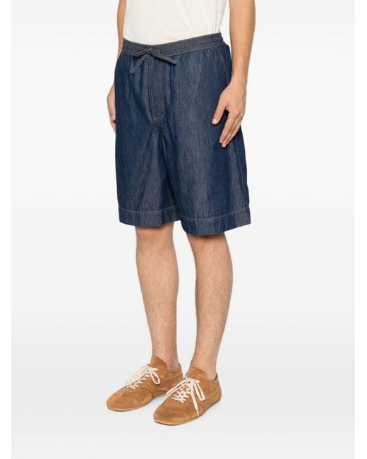 Loewe Blue Anagram Denim Shorts for men