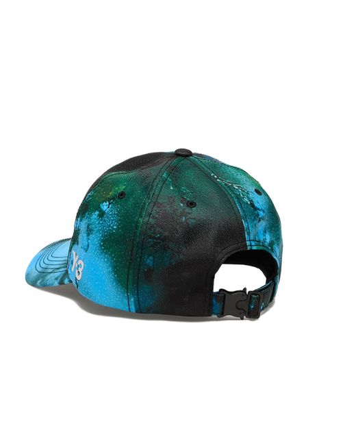 Y-3 Blue Printed Baseball Cap for men