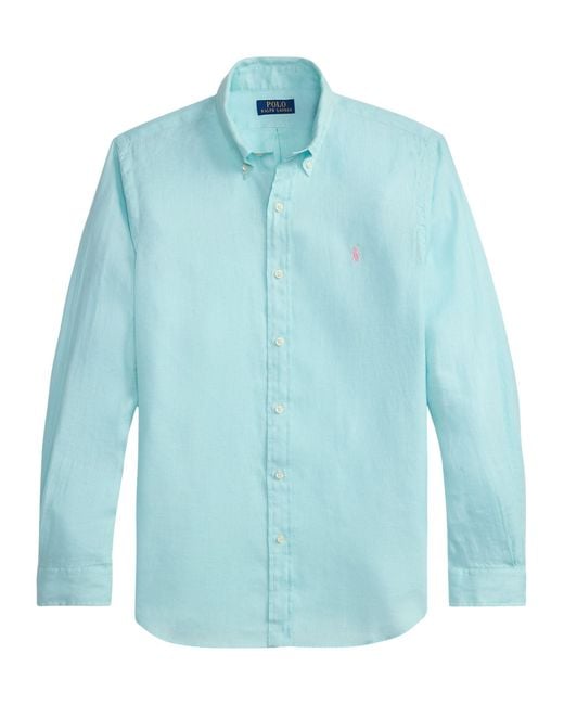 Polo Ralph Lauren Blue Long Sleeves Sport Shirt for men