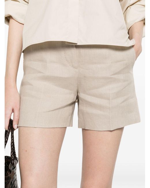 Max Mara Natural Linen Shorts