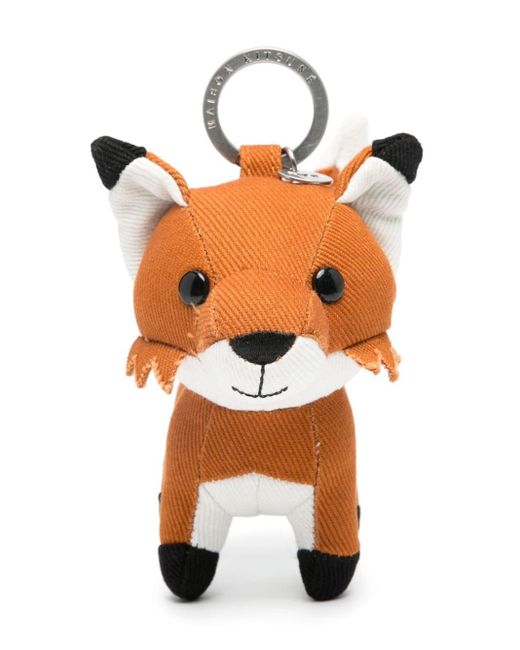 Maison Kitsuné Orange Fox-motif Cotton Keyring