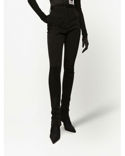 Dolce & Gabbana Black Skinny High-waisted Trousers