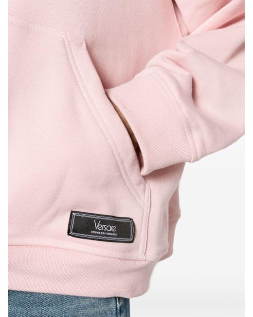 Versace Pink Logo Organic Cotton Hoodie