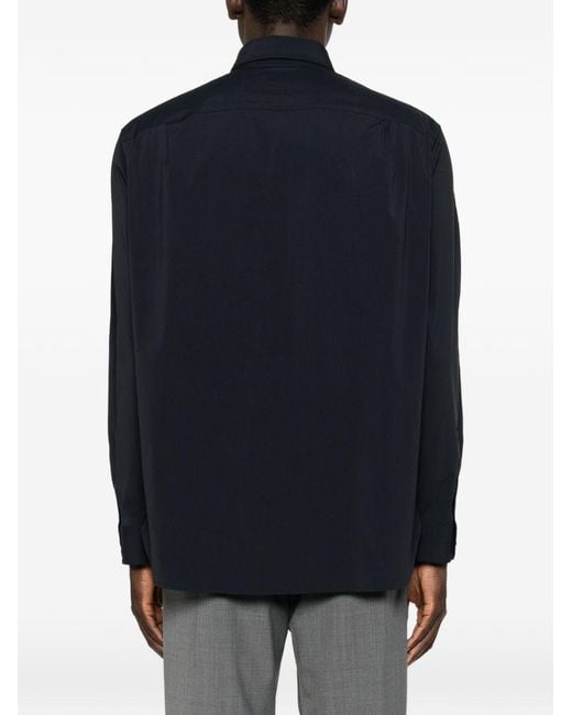 Emporio Armani Blue Nylon Shirt for men