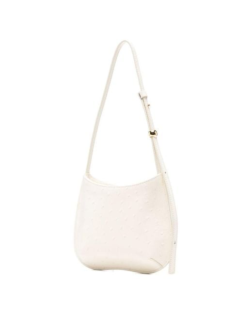 Jacquemus White Le Petit Bisou Leather Shoulder Bag