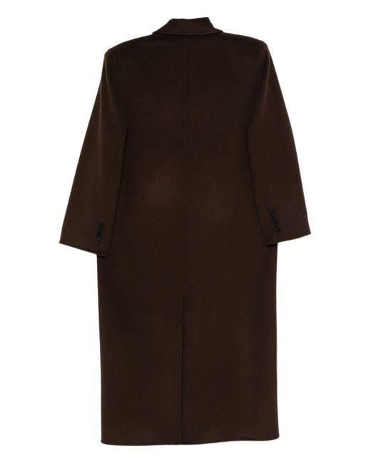 Frankie Shop Black Gaia Wool Double-Breasted Coat