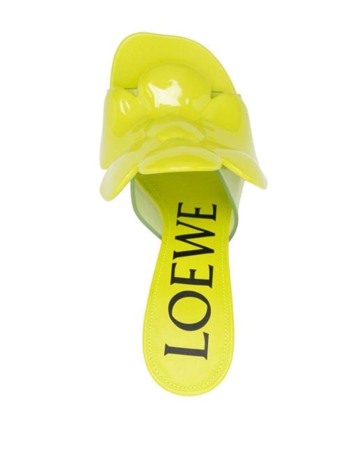 Loewe-Paulas Ibiza Yellow Petal Pvc Heel Mules
