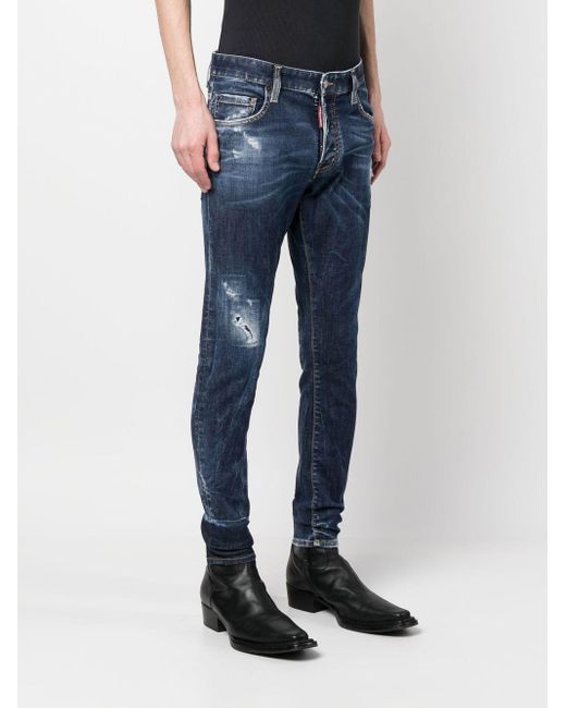 DSquared² Blue Cotton Jeans for men