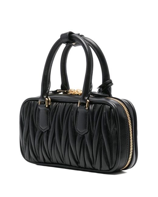 Miu Miu Black Arcadie Mini Leather Handbag