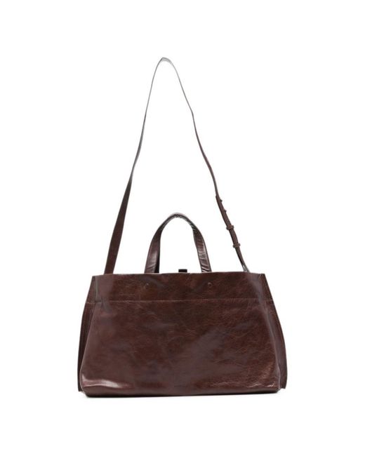 Lihann George Brown Elli Leather Tote Bag