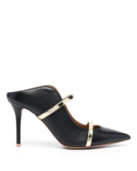 Malone Souliers Black Maureen 85 Leather Stiletto Mules
