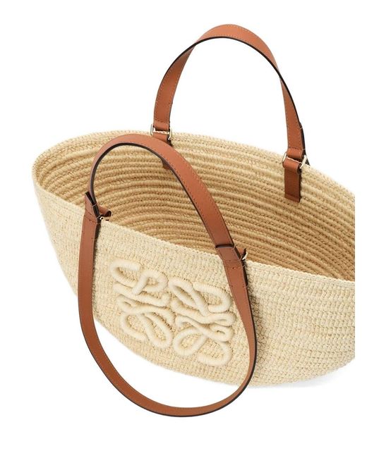 Eclispe Rafia Medium Tote di Loewe in Natural