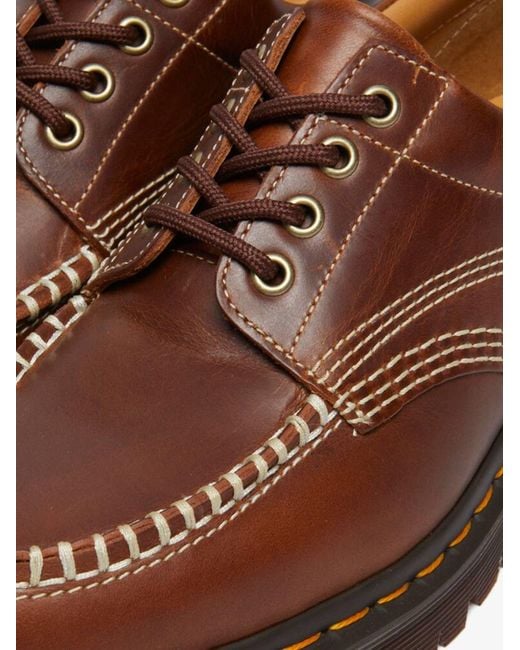 Dr. Martens Brown Lowell Moc Toe Shoe for men