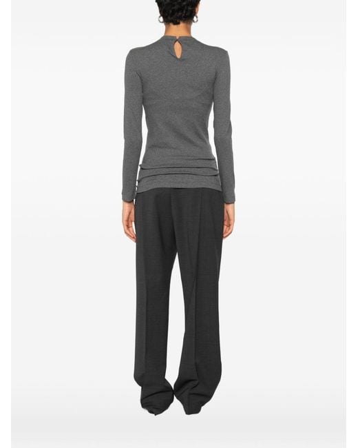 Brunello Cucinelli Gray Cotton Crewneck Sweater