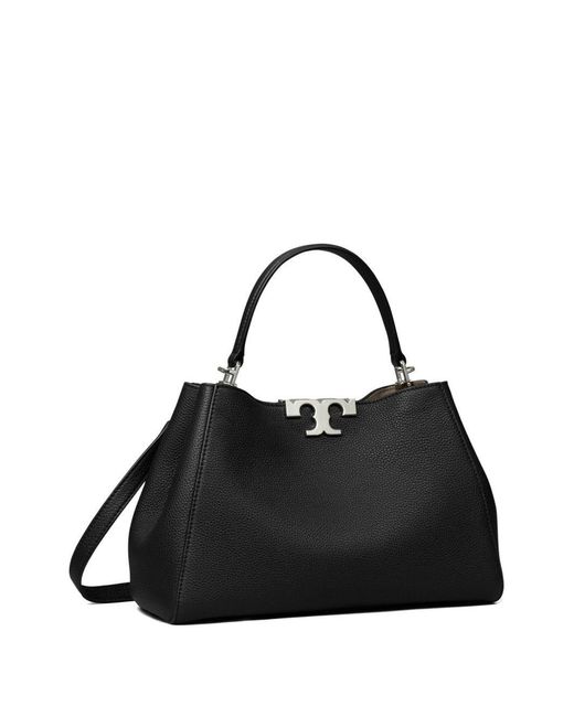 Tory Burch Black Eleanor Medium Leather Satchel Bag
