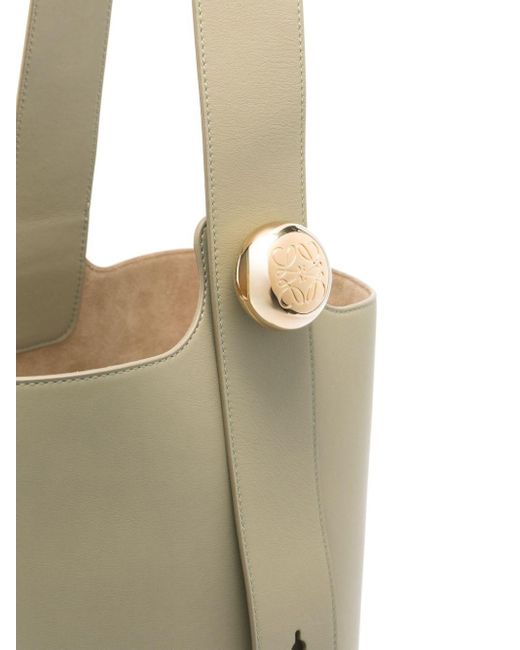 Loewe White Medium Pebble Leather Bag