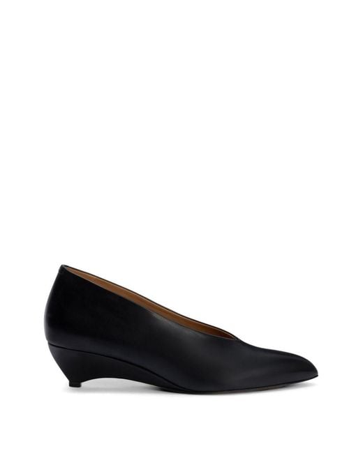 Jil Sander Blue Arc Leather Pumps