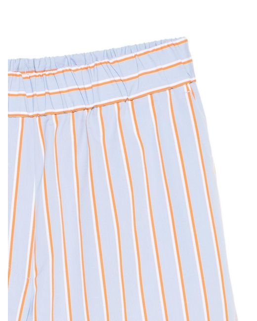 Dries Van Noten White Pomy Striped Shorts