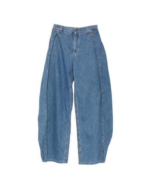 Loewe Blue Draped Denim Jeans