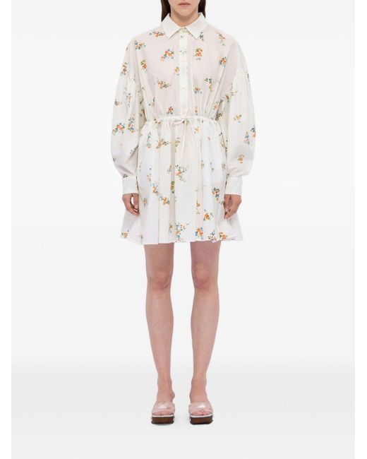 MSGM White Floral Dress