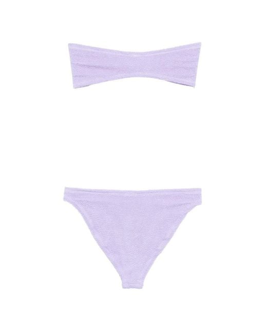 Hunza G Purple Jean Bikini Set