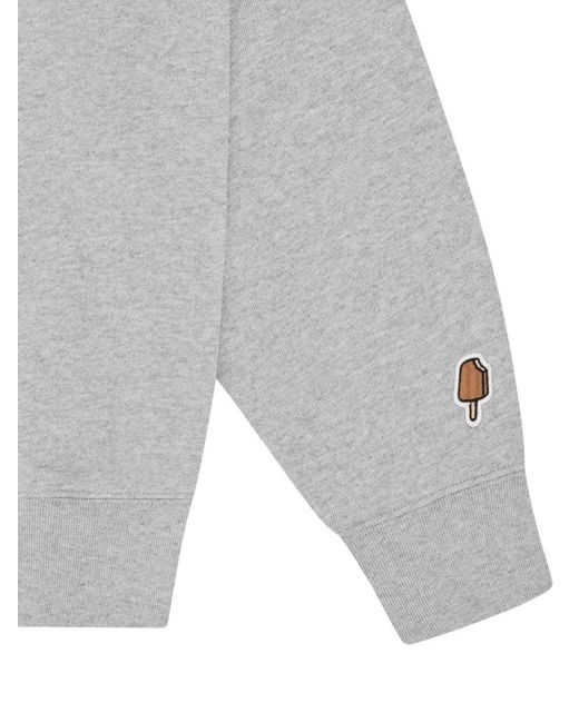 ICECREAM Gray Running Dog Cotton Sweatshirt for men
