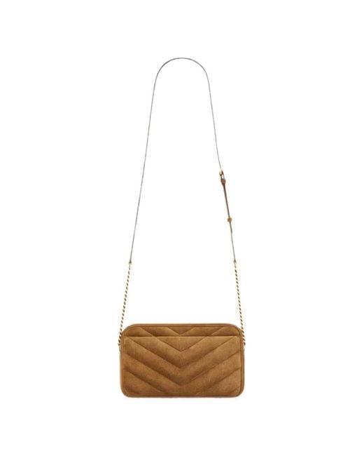 Saint Laurent White Loulou Leather Camera Bag