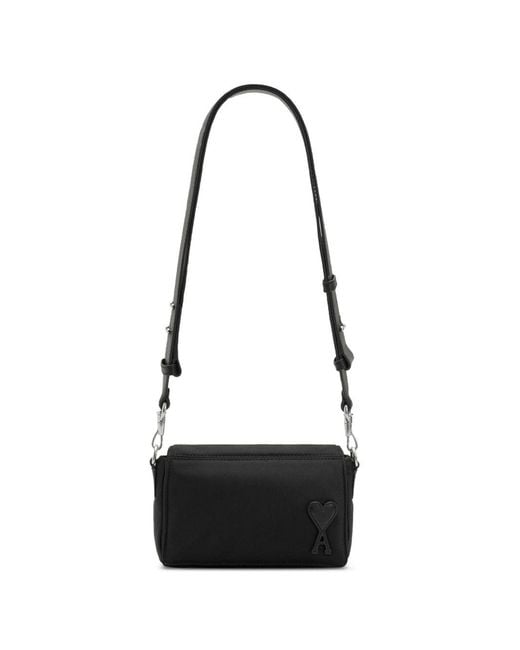 AMI White Marcel Nylon Shoulder Bag for men