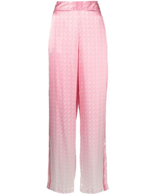 Casablancabrand Pink Morning City View Silk Trousers