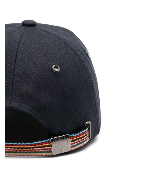 Paul Smith Blue Signature Stripe Linen Cap for men