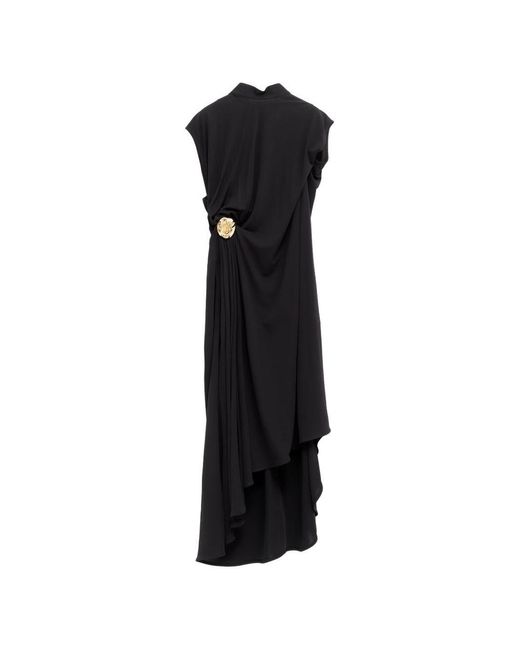 Bottega Veneta Black Crepe Midi Dress