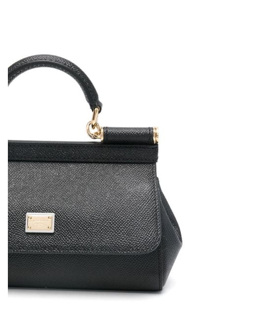 Dolce & Gabbana Black Sicily Small Leather Handbag