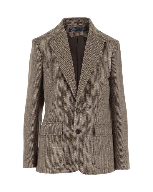 Polo Ralph Lauren Brown Heritage Single-Breasted Blazer