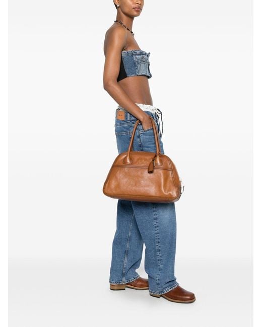 Miu Miu Brown Vivant Leather Handbag