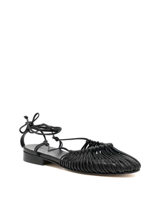 Hereu Black Mantera Leather Ballets
