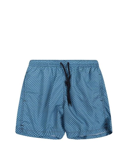 Drumohr Blue Drawstring Swim Trunks for men