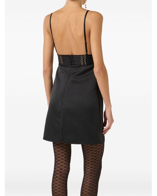 Elisabetta Franchi Black Mini Evening Dress