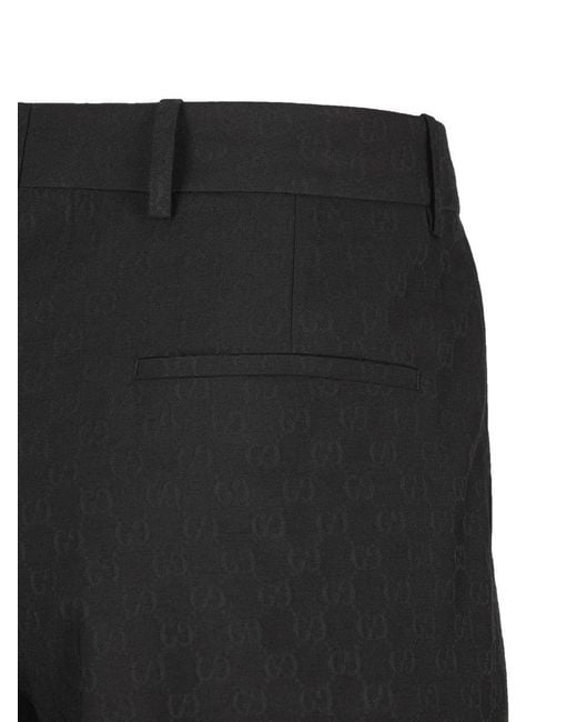 Gucci Black Tailored Flat Front Pants for men