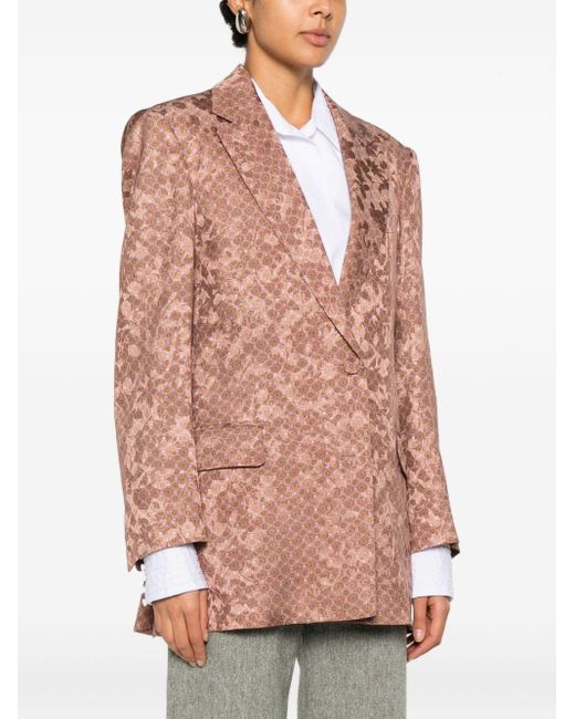 Dries Van Noten Pink Bastis Single-Breasted Jacket