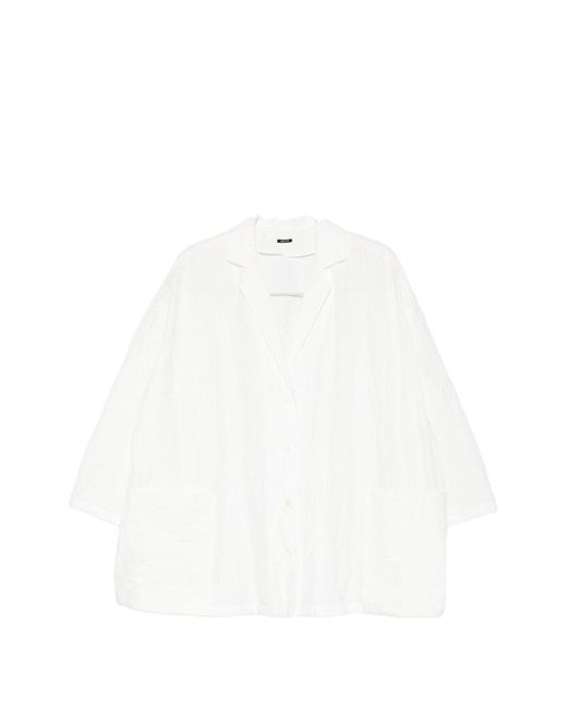 Apuntob White Cotton Blend Jacket