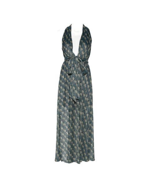 Siyu Blue Ars Long Dress