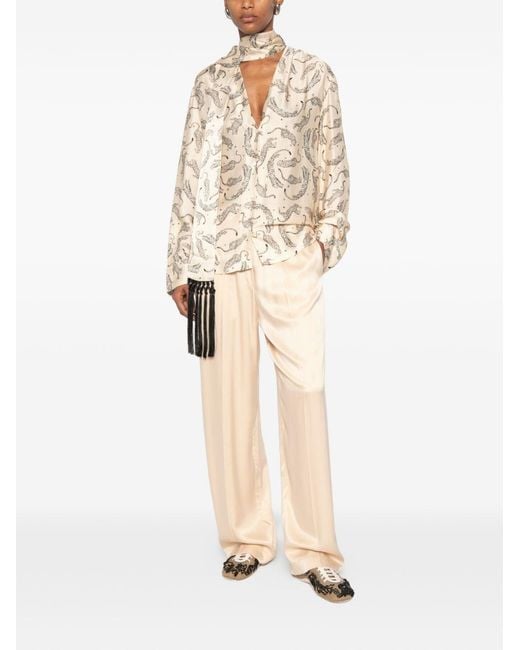 Forte_forte White Fringed Shirt