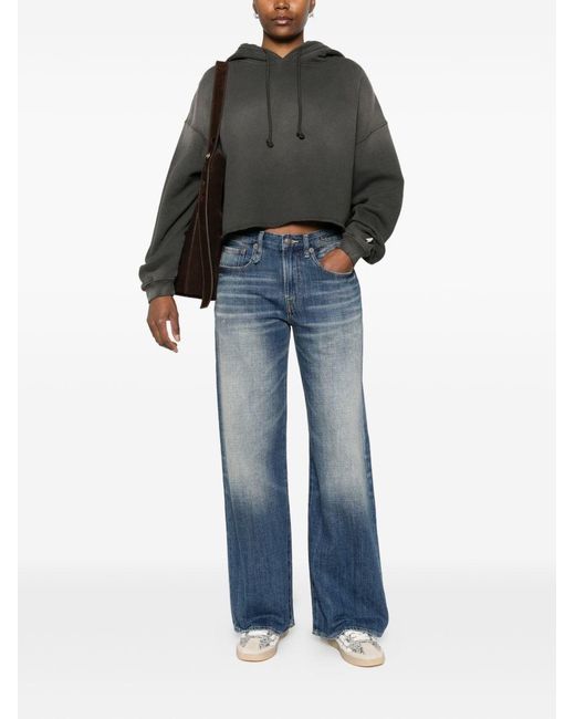 Golden Goose Deluxe Brand Black Cotton Cropped Hoodie