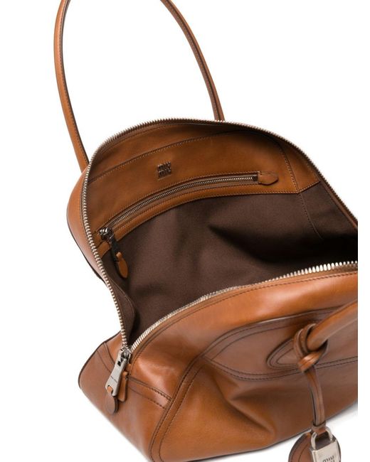 Miu Miu Brown Vivant Leather Handbag