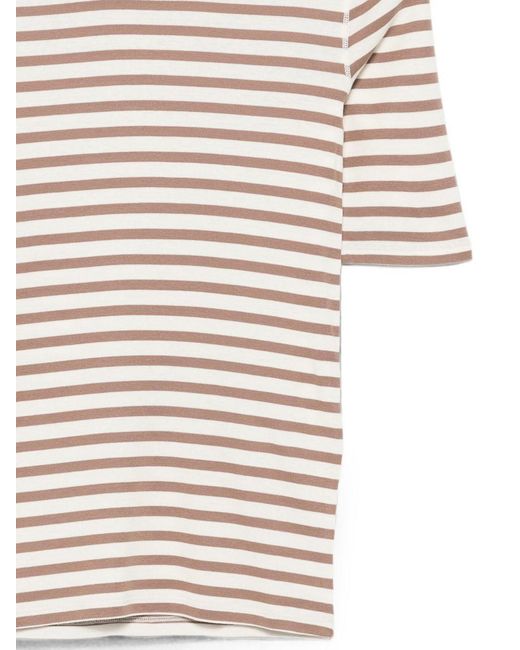 Closed White Cotton Blend Striped T-Shirt