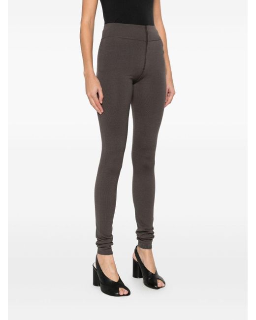 Rick Owens Gray Knitted Leggings